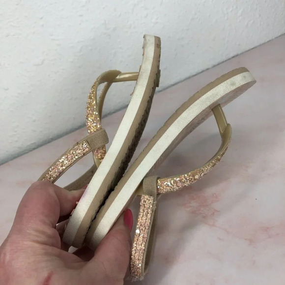 Reef flip flops glitter peach tropical size 7-8 toddler - Picture 5 of 13